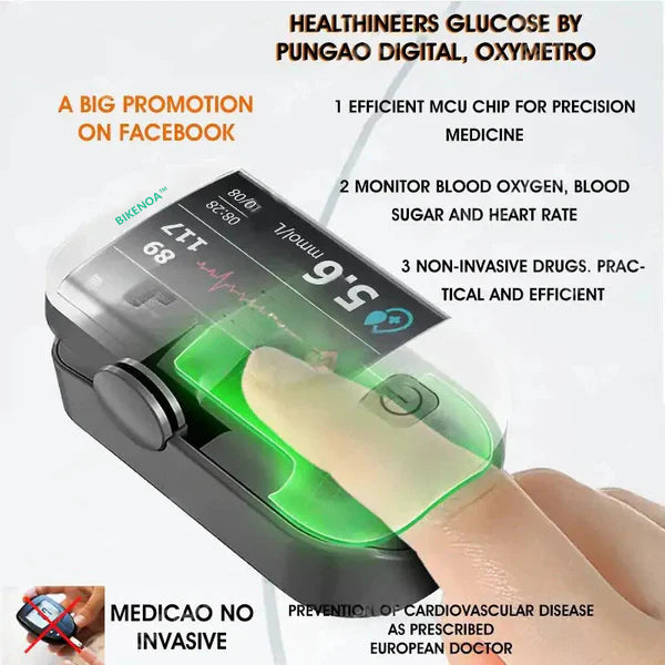 2025 Hot saleš„Official Authentic Product: BIKENOA⢠Fingertip Optical Glucose Sensor Monitor-99.9% Accuracy + Exclusive Gift ā
ANSI Approved